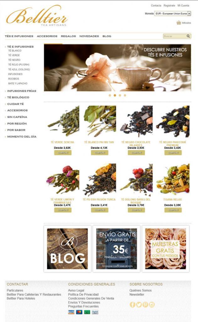 Diseño web tienda on-line Belltier