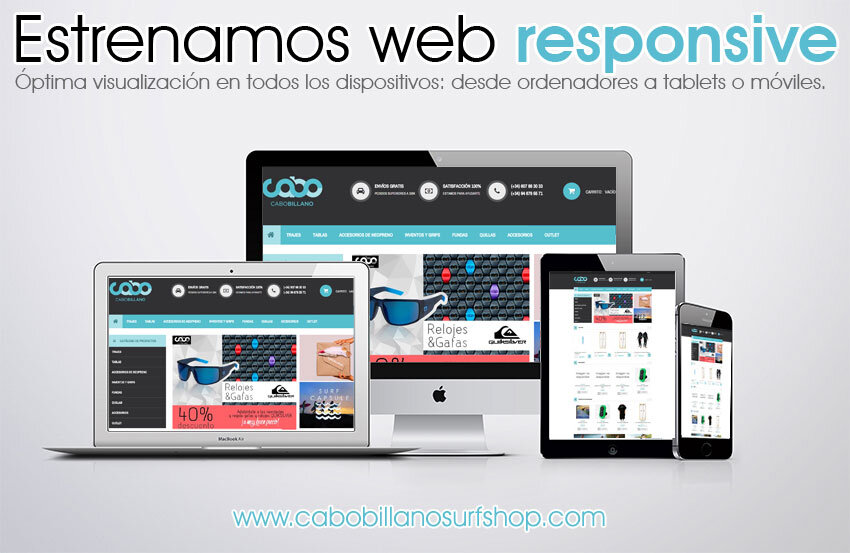 Nueva web de Cabo Billano Surf Shop