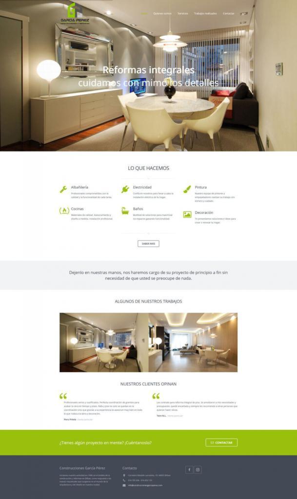 Rediseño web Construcciones García Pérez